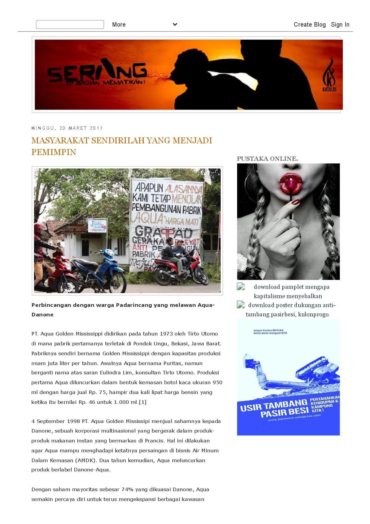 KATALIS: MASYARAKAT SENDIRILAH YANG MENJADI PEMIMPIN
