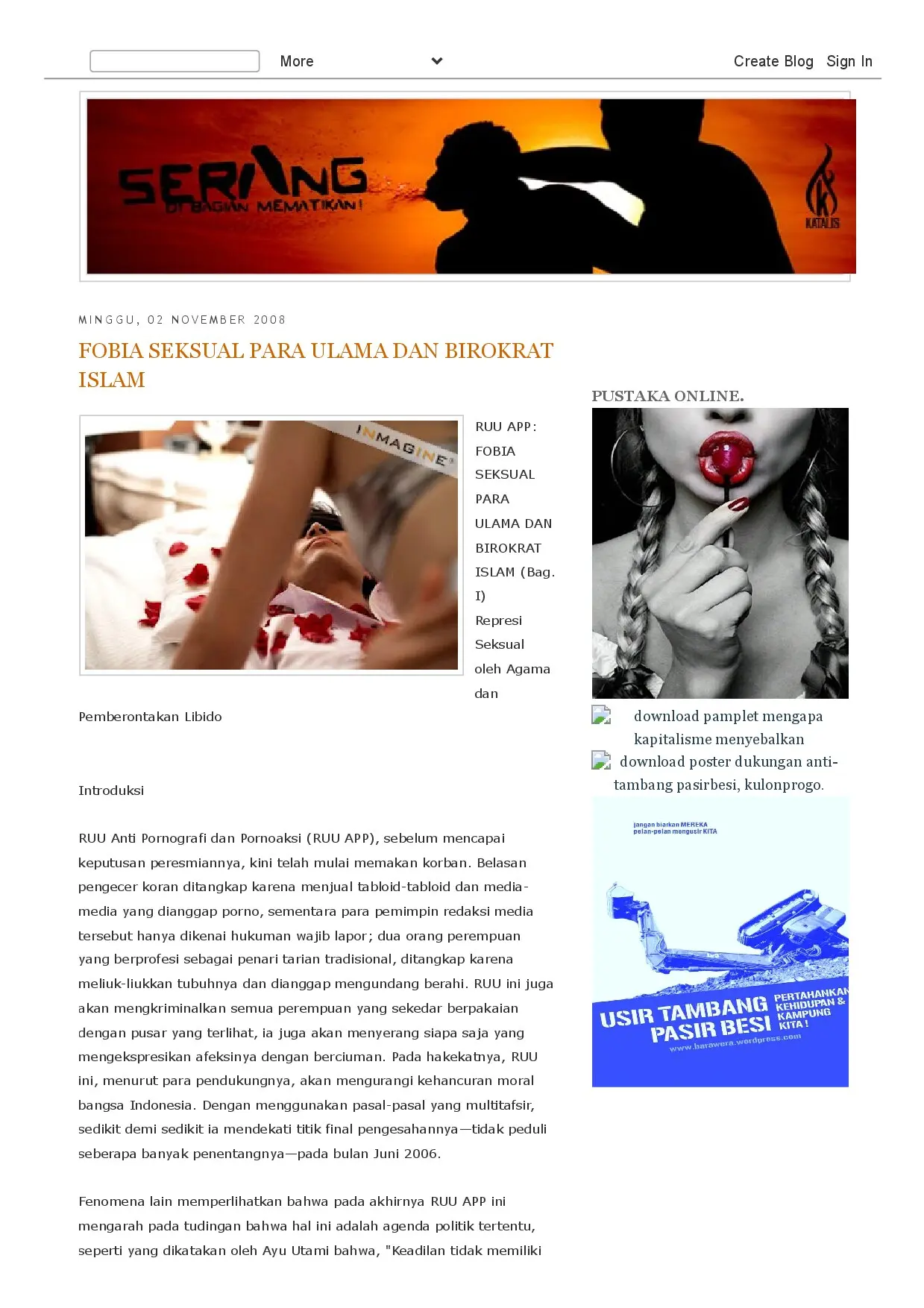 KATALIS: FOBIA SEKSUAL PARA ULAMA DAN BIROKRAT ISLAM