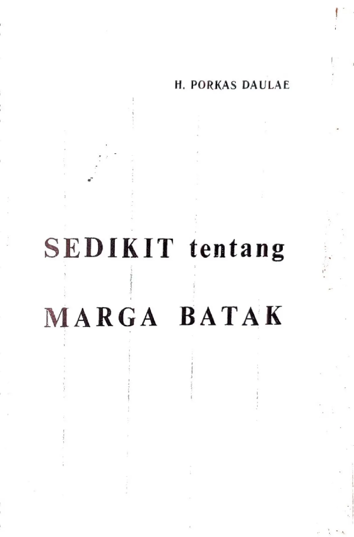 Sedikit Tentang Marga Batak