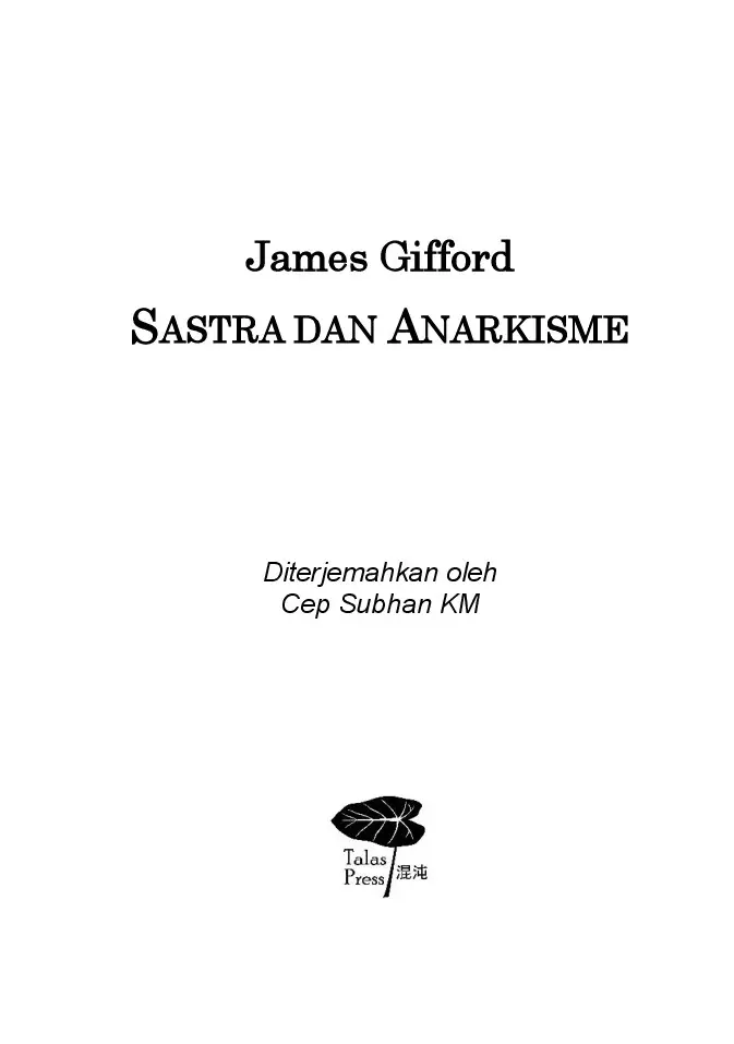 Sastra dan Anarkisme