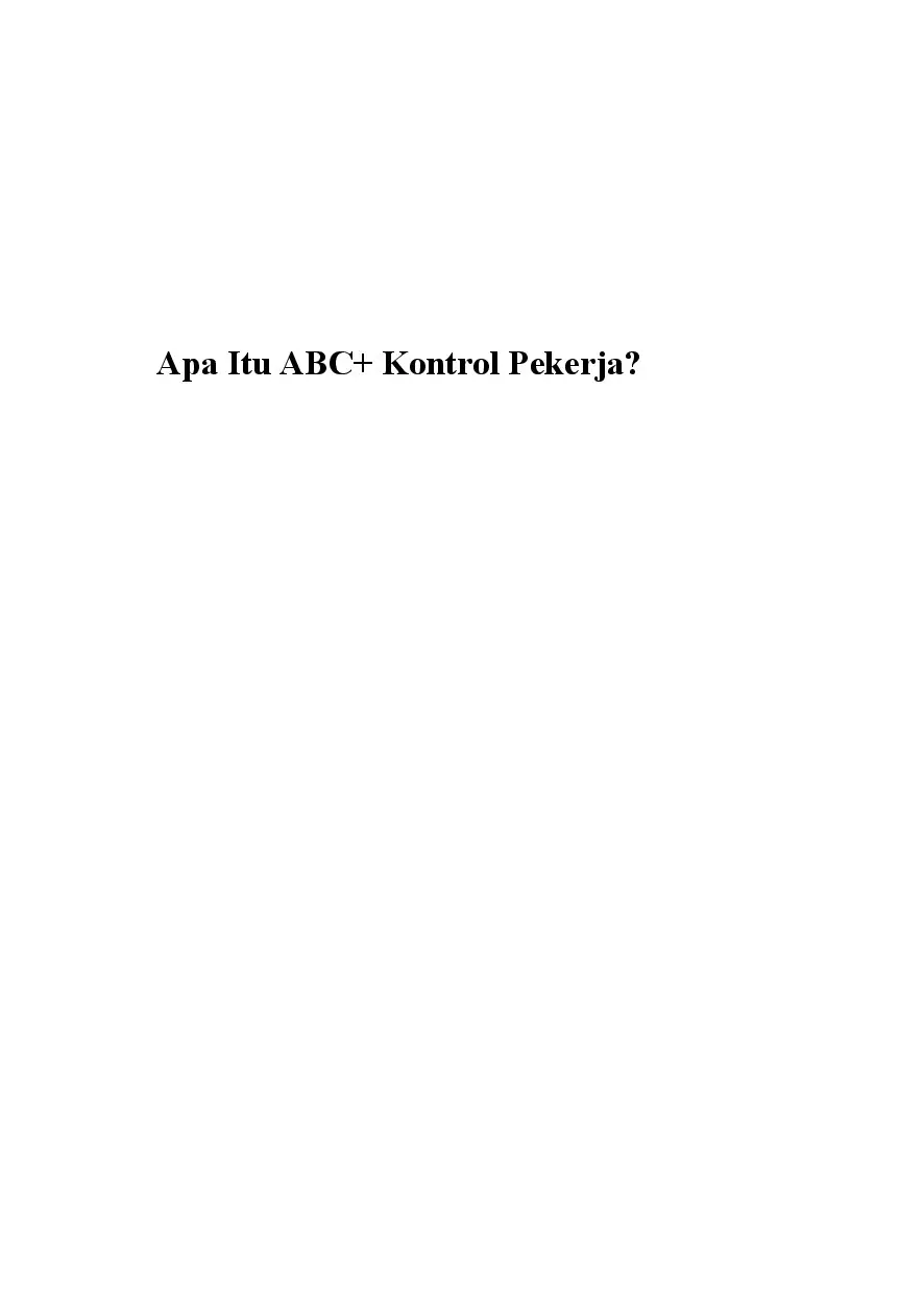 Apa Itu ABC+ Kontrol Pekerja?