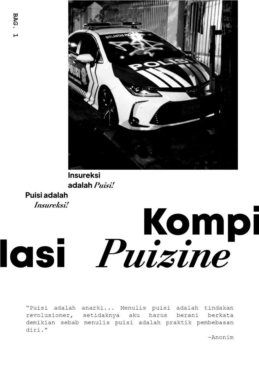 Insureksi adalah Puisi, Puisi adalah Insureksi: Kompilasi Puizine Bag. 1