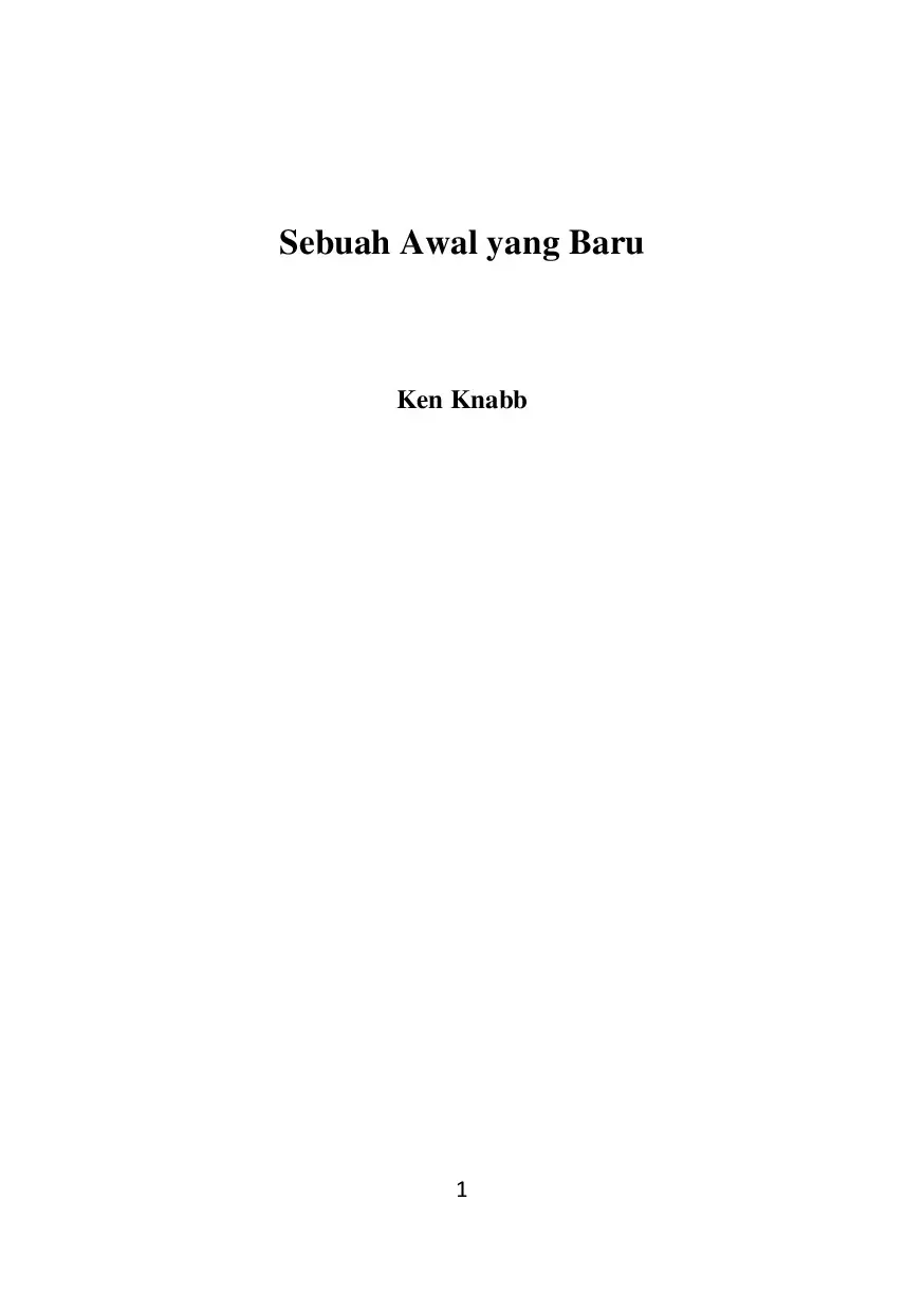 Sebuah Awal yang Baru