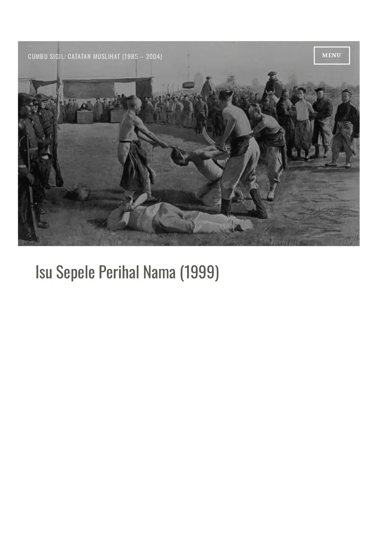 Isu Sepele Perihal Nama (1999)
