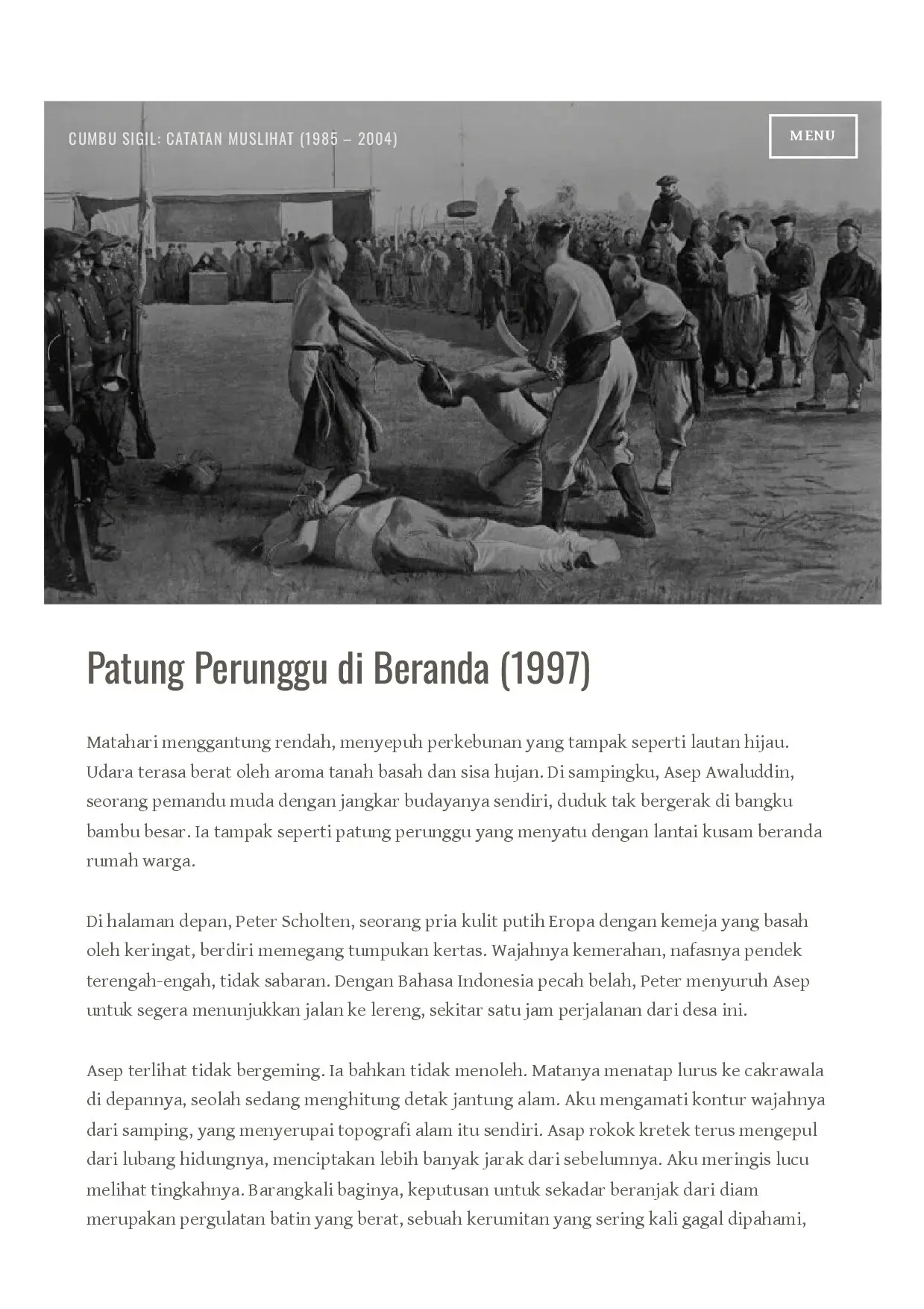 Patung Perunggu di Beranda (1997)