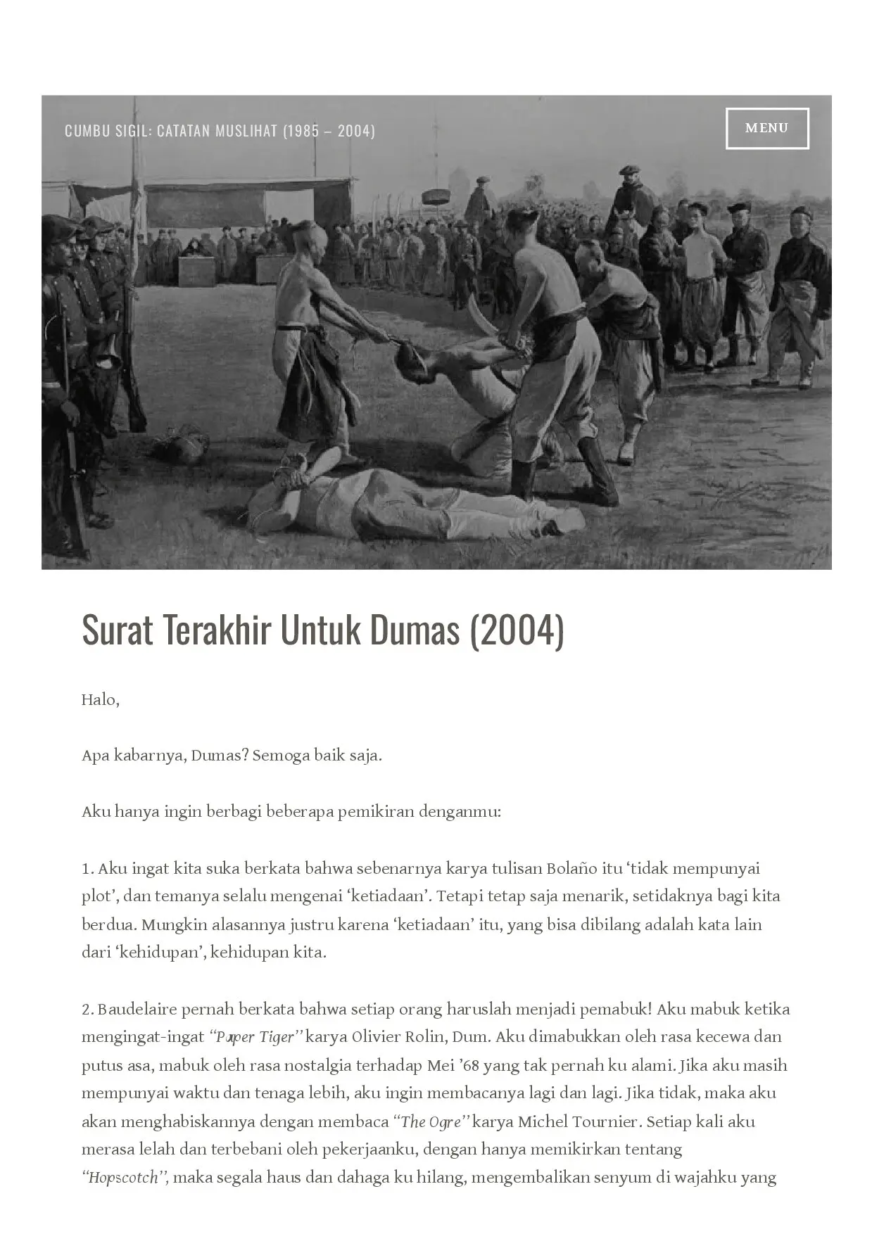Surat Terakhir Untuk Dumas (2004)