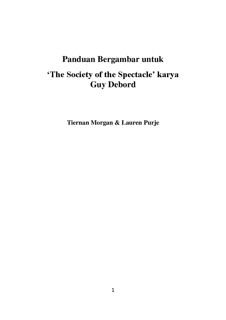 Panduan Bergambar untuk ‘The Society of the Spectacle’ karya  Guy Debord