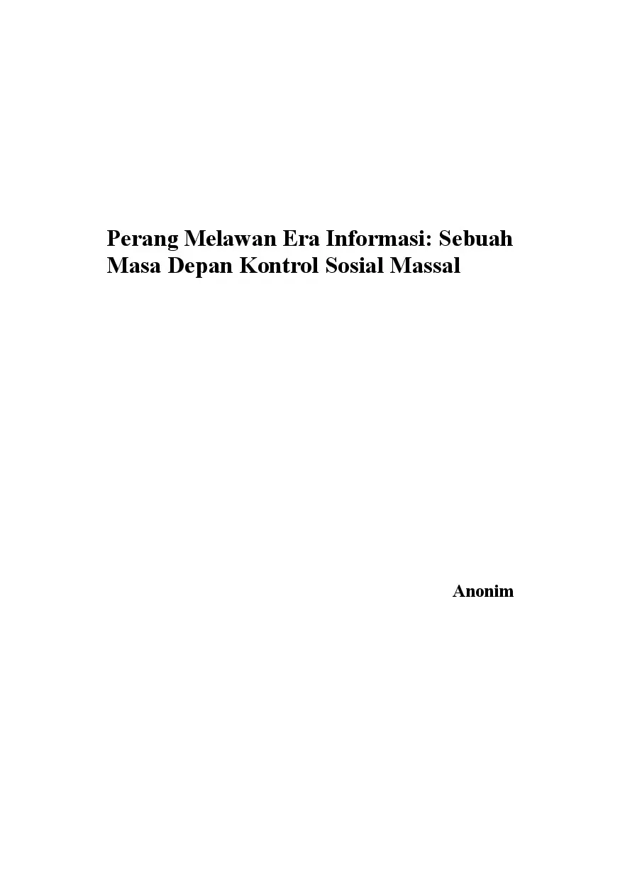Perang Melawan Era Informasi