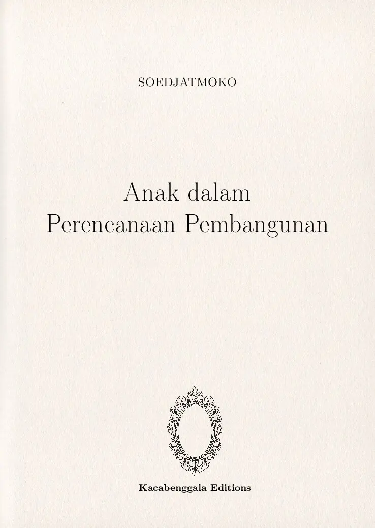 Anak dalam Perencanaan Pembangunan