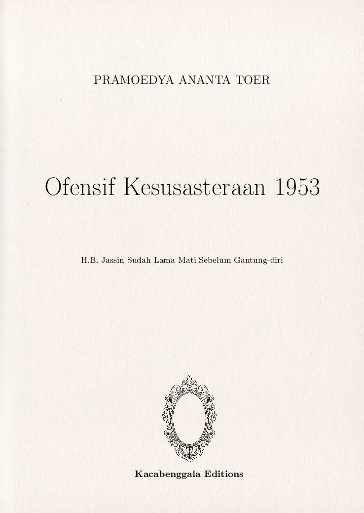 Ofensif Kesusasteraan 1953