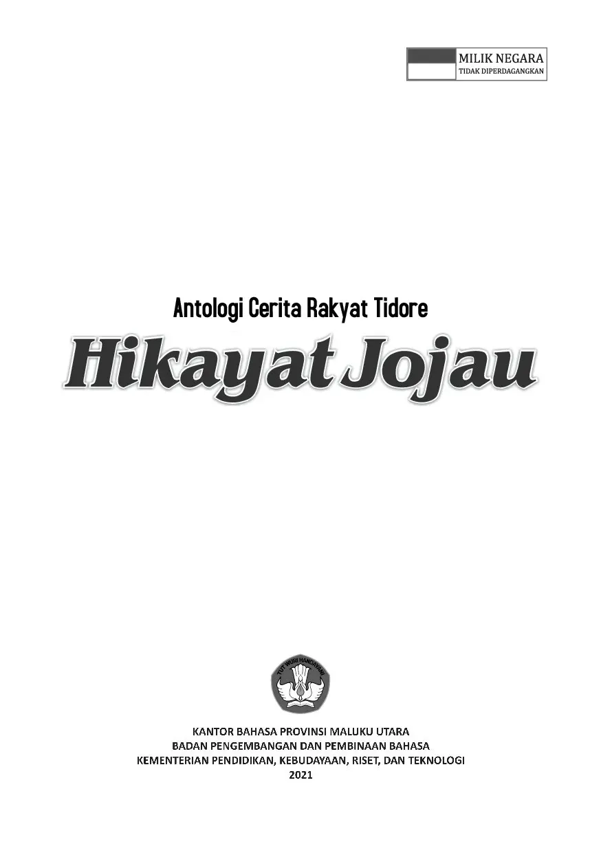 Antologi cerita rakyat Tidore: hikayat jojau
