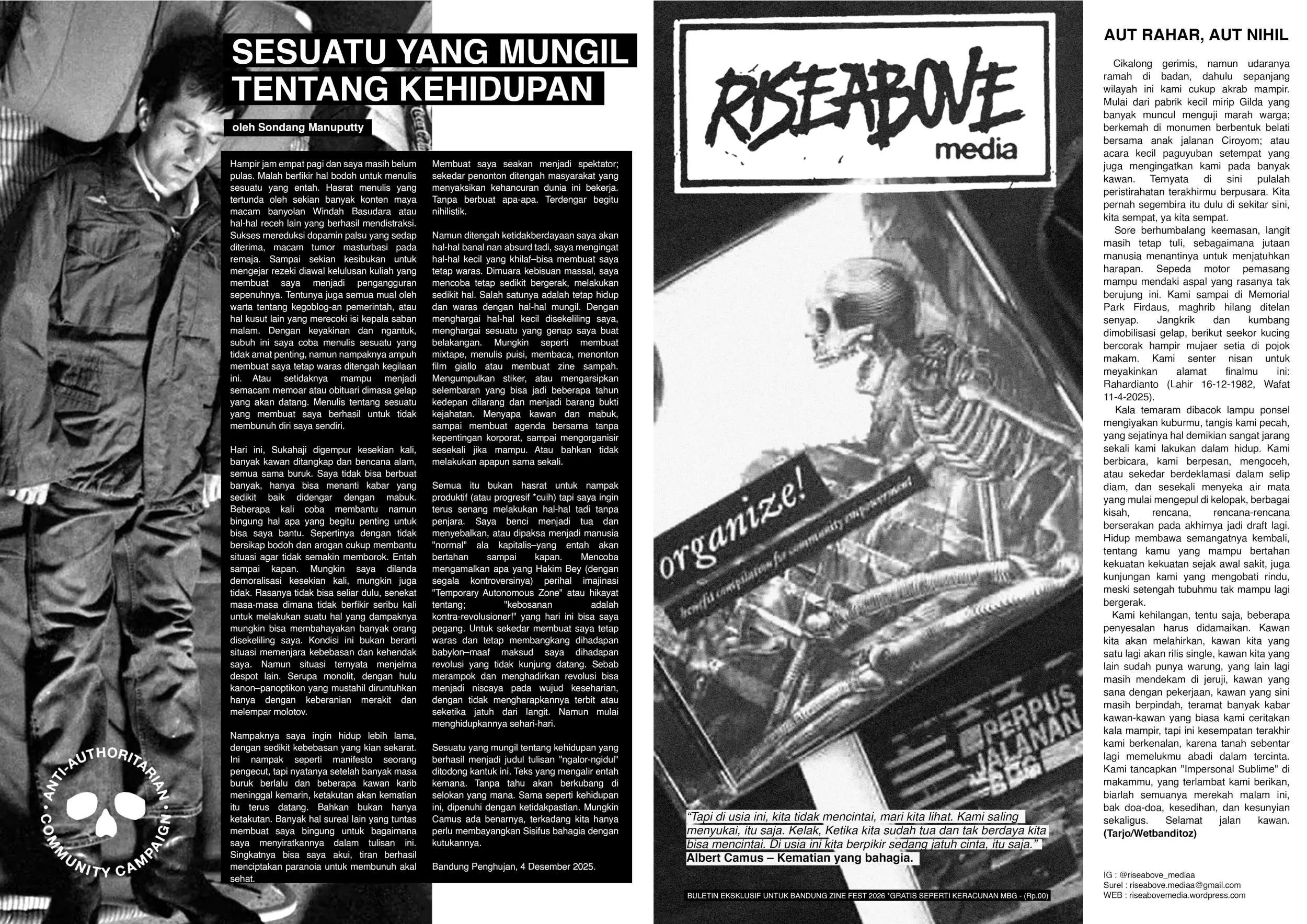 Rise Above Media Newsletter: Bandung Zine Fest 2026