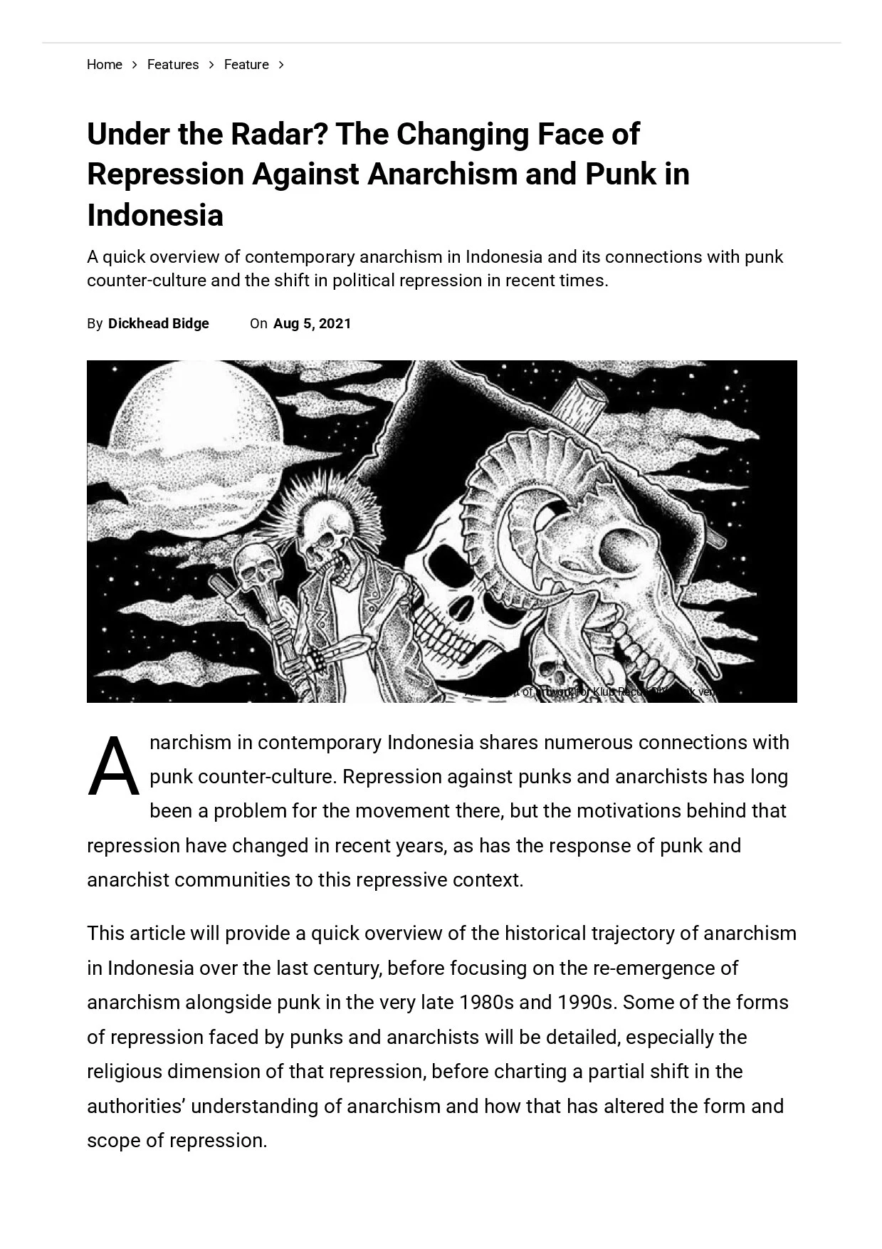 The Changing Face Of Repression Against Anarchism & Punk In Indonesia