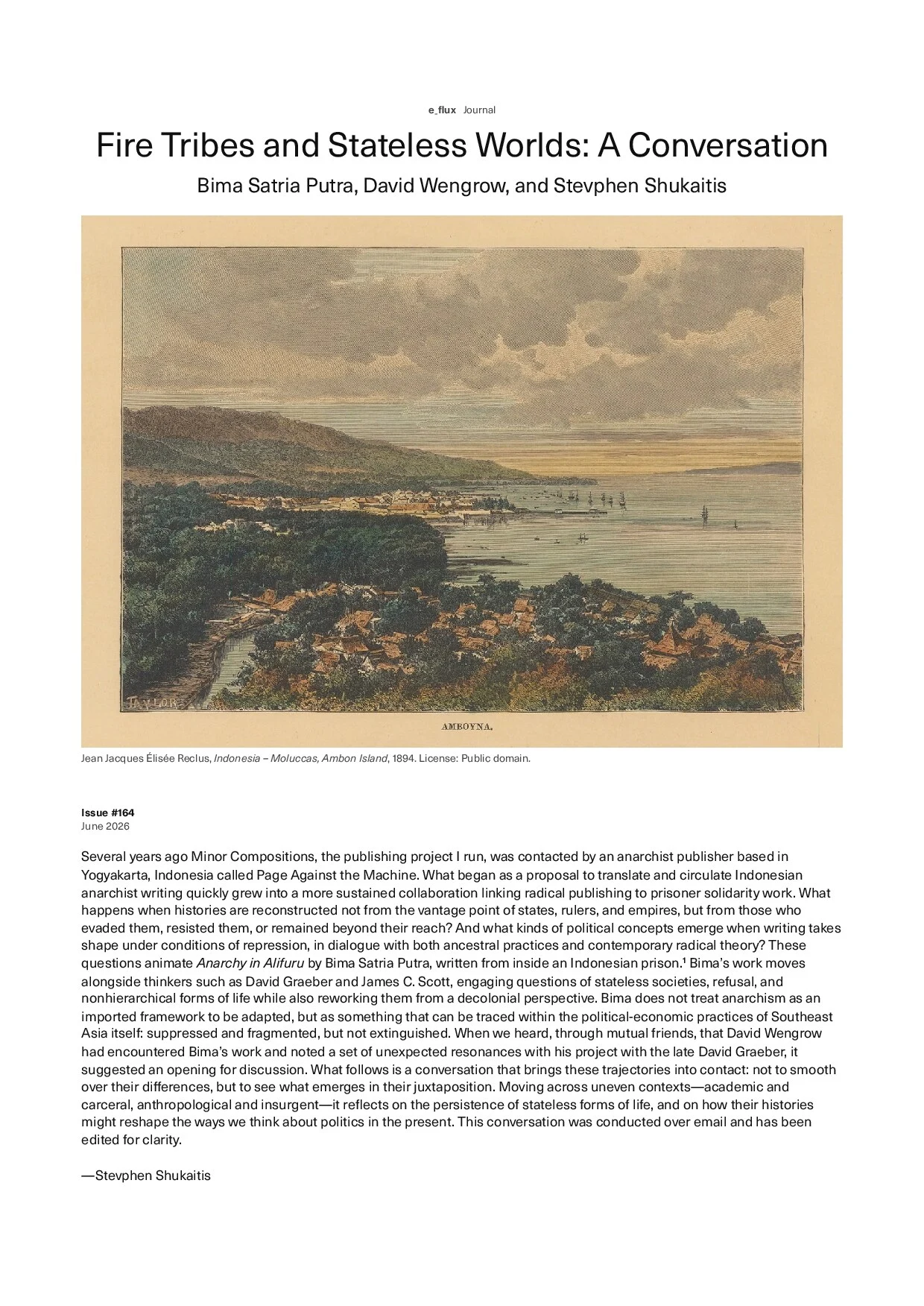 Fire Tribes And Stateless Worlds A Conversation (e-flux Journal #164)