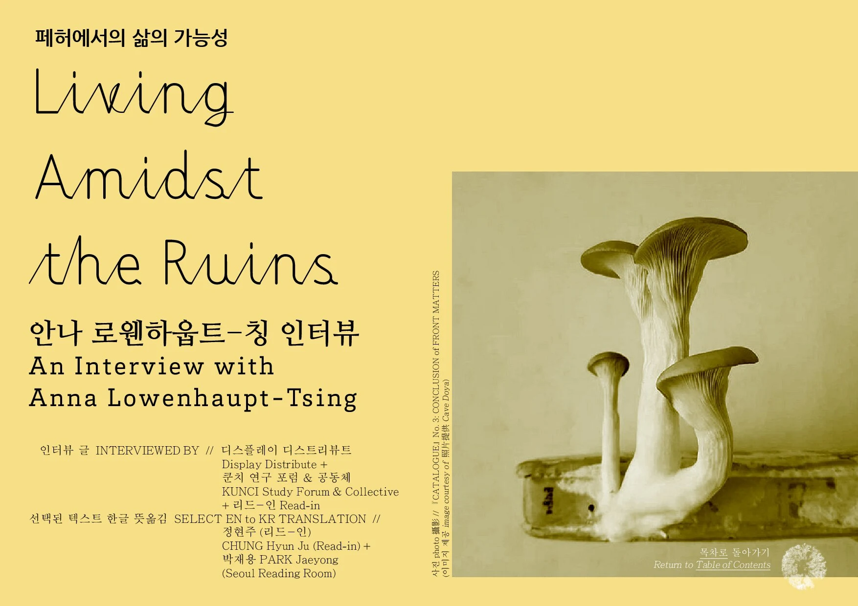 Living Amidst the Ruins: An Interview with Anna Lowenhaupt-Tsing