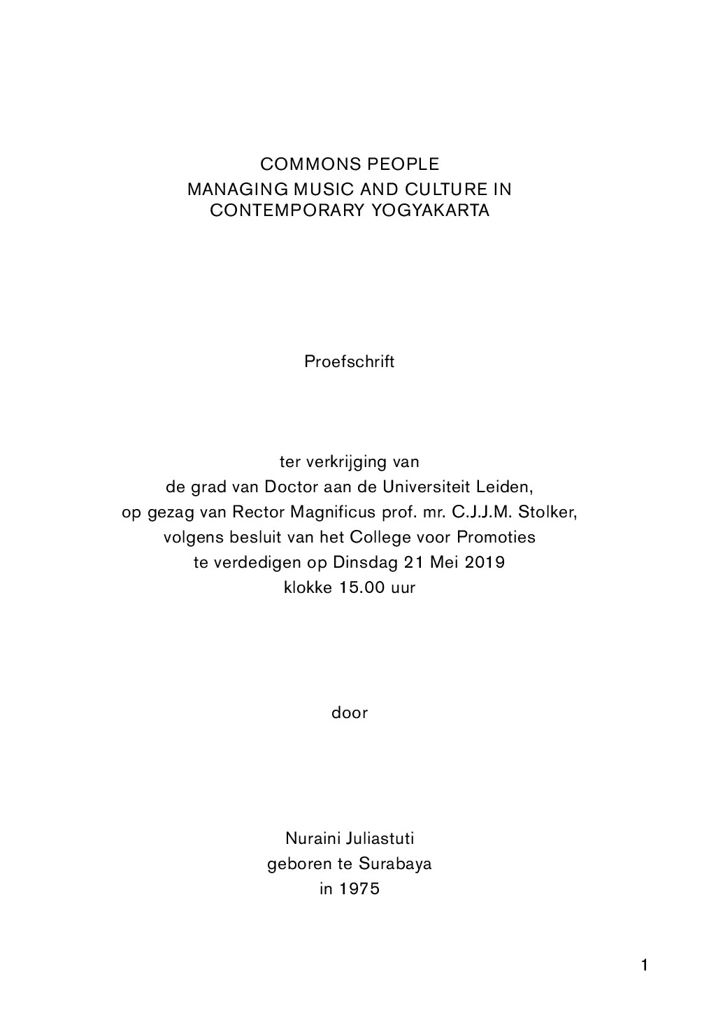 Commons People: managing music and culture in contemporary