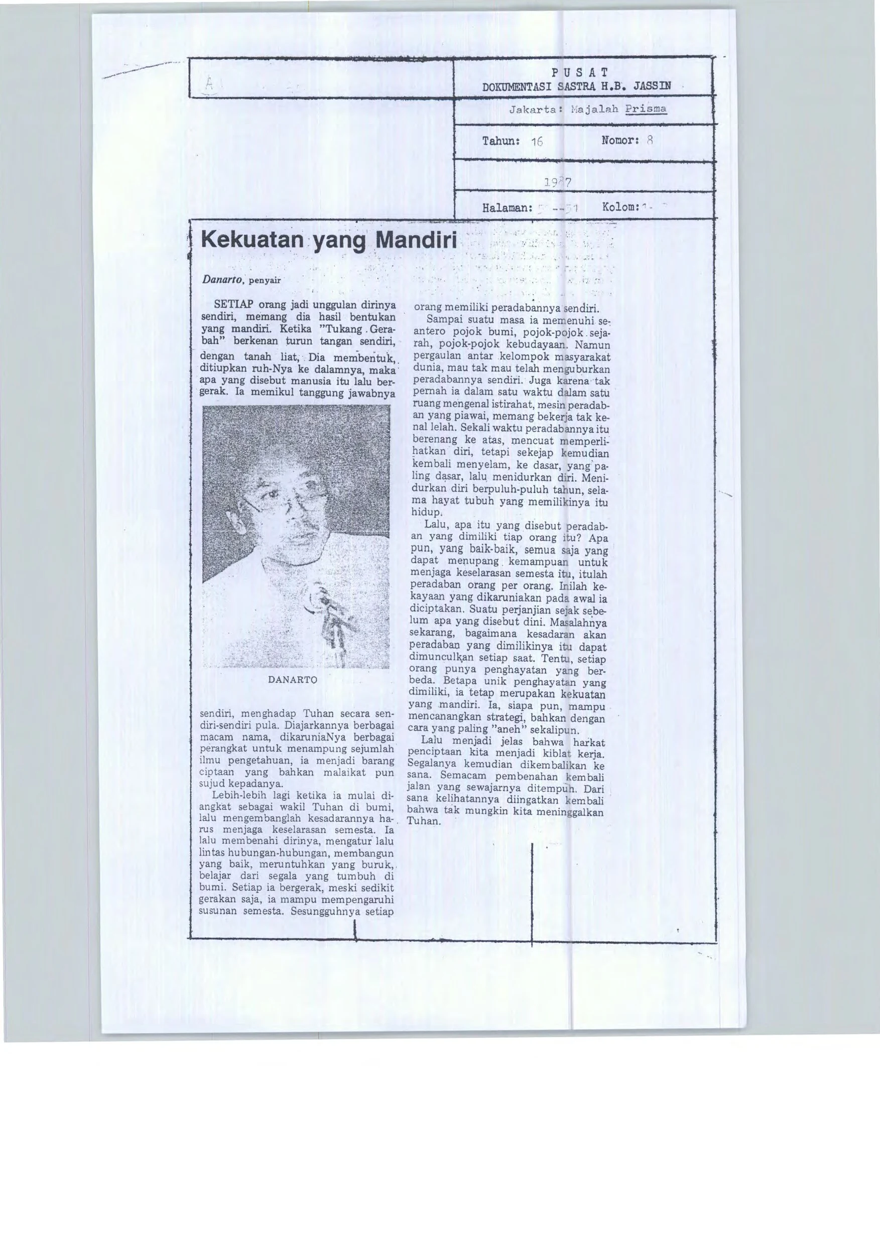 Kekuatan Yang Mandiri (An Independent Strength)