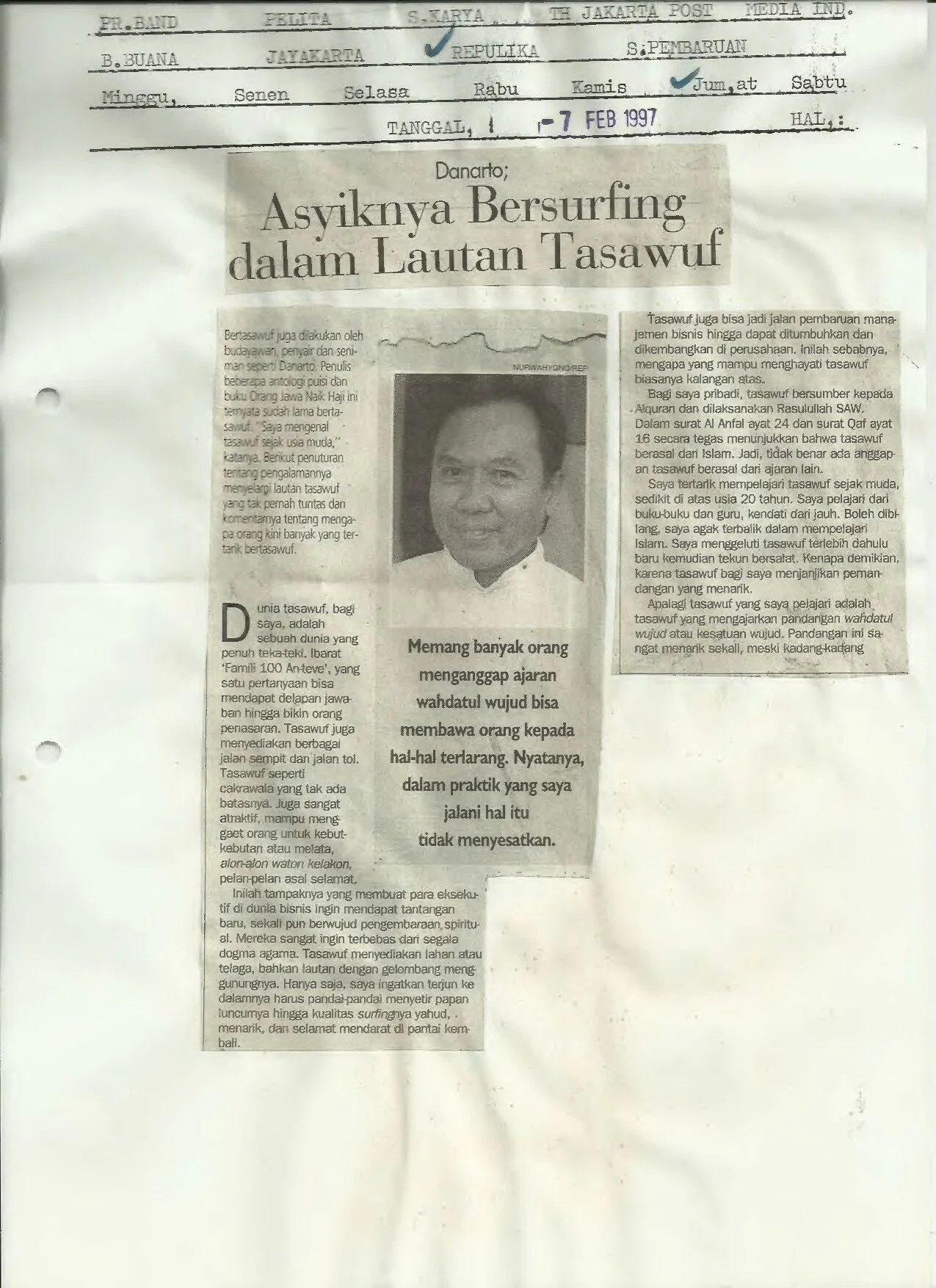 Asyiknya Bersurfing dalam Lautan Tasawuf (The Joy of Surfing in the Sea of Tasawuf)