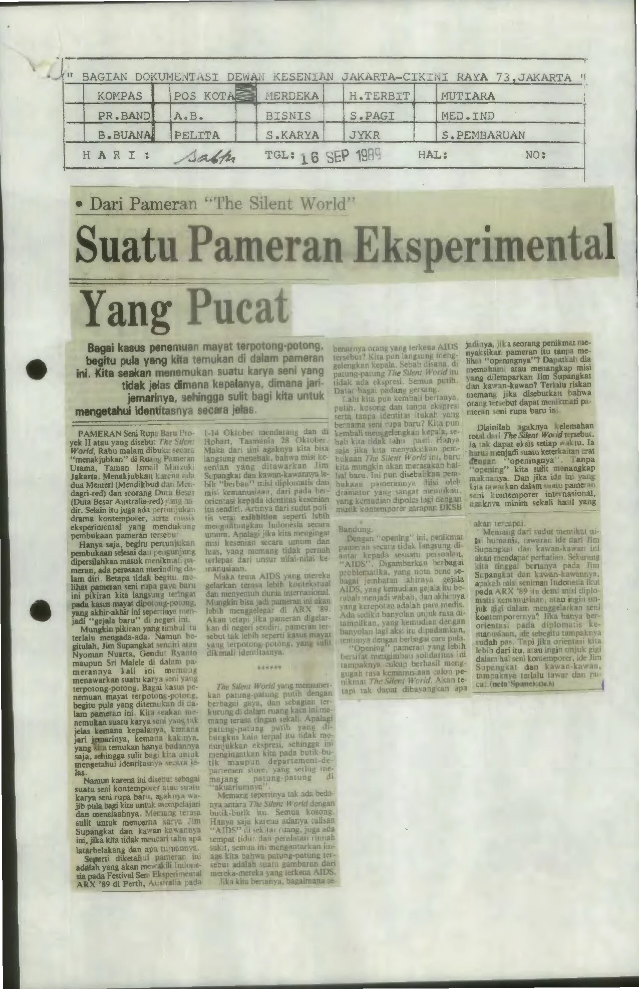A Pale Experimental Exhibition