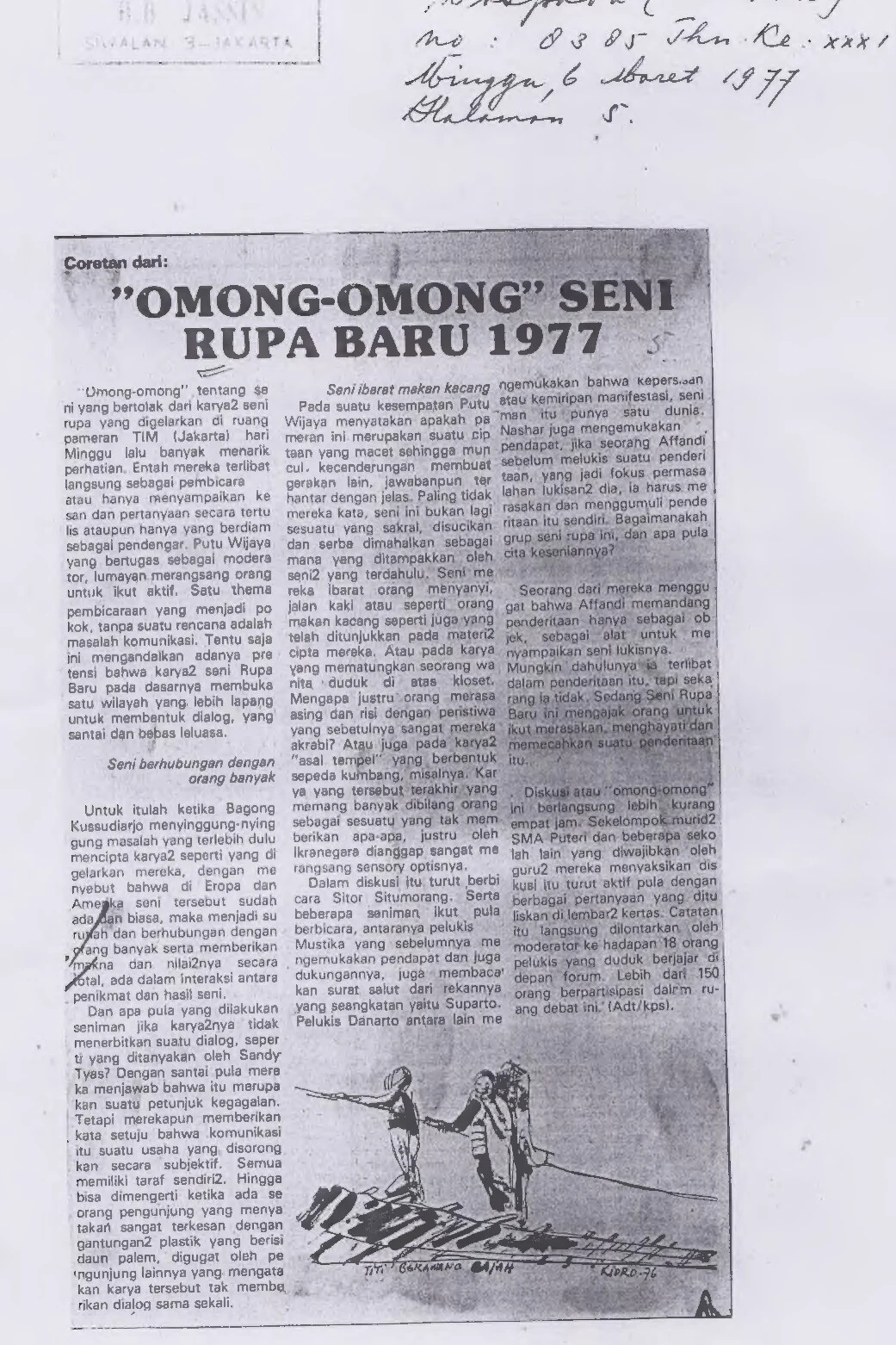 Voices surrounding The Indonesian New Art Movement Indonesia 1977
