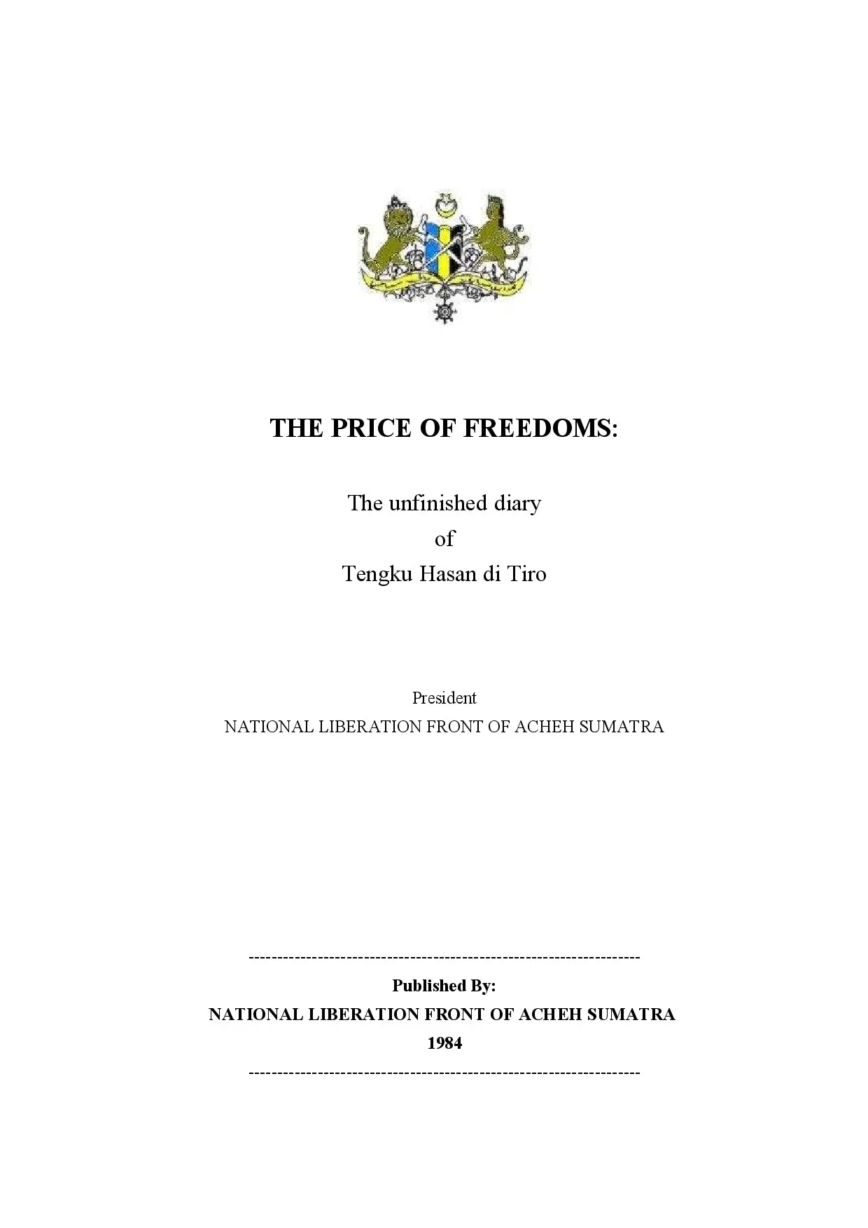 The Price of Freedom