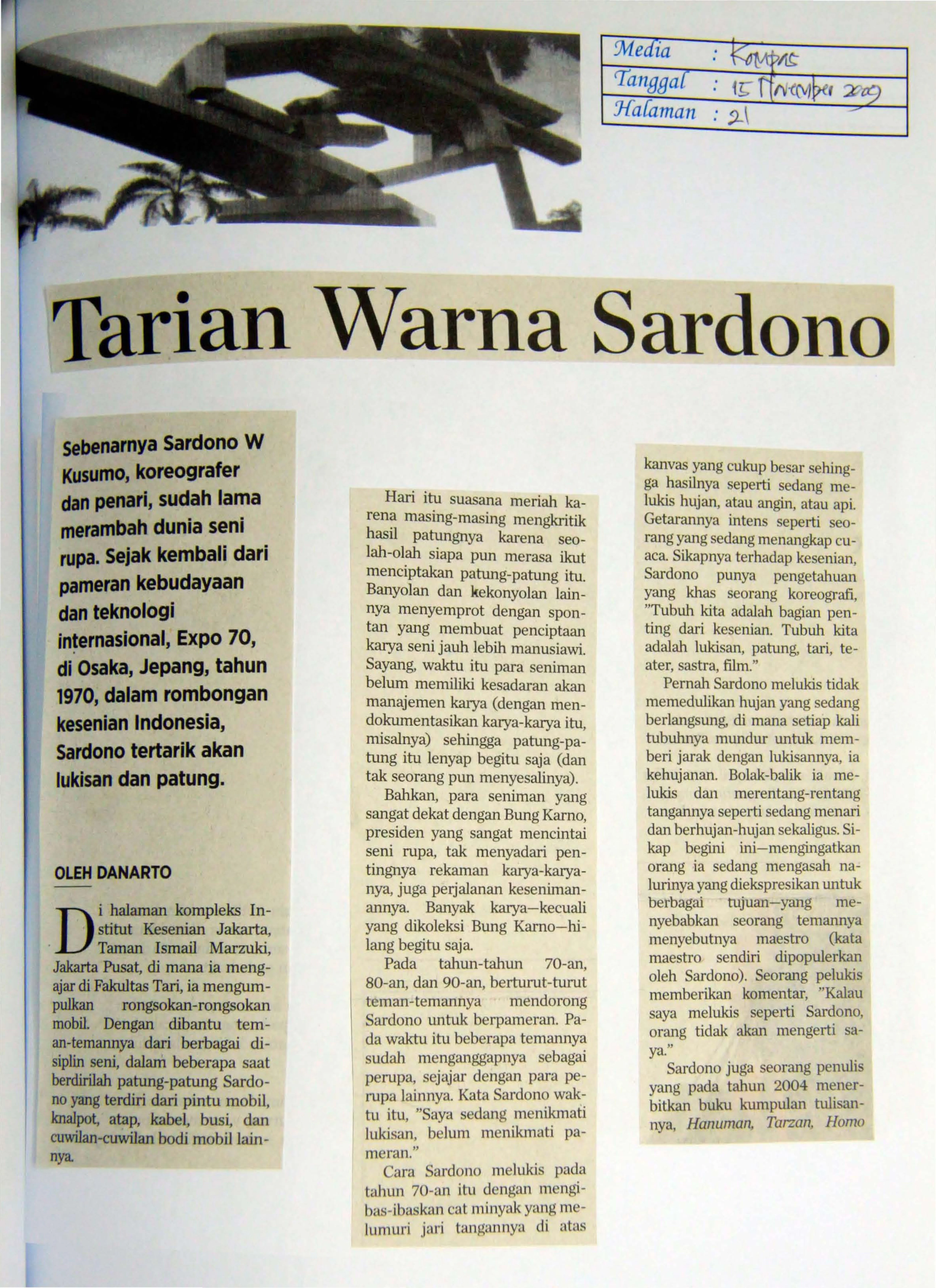 Tarian warna Sardono (Sardono's color dance)