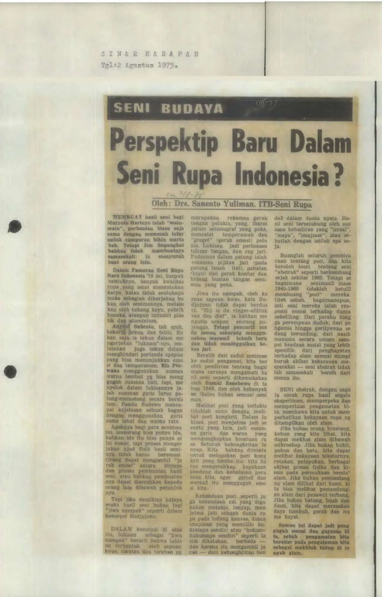 New Perspective for Indonesian Art?