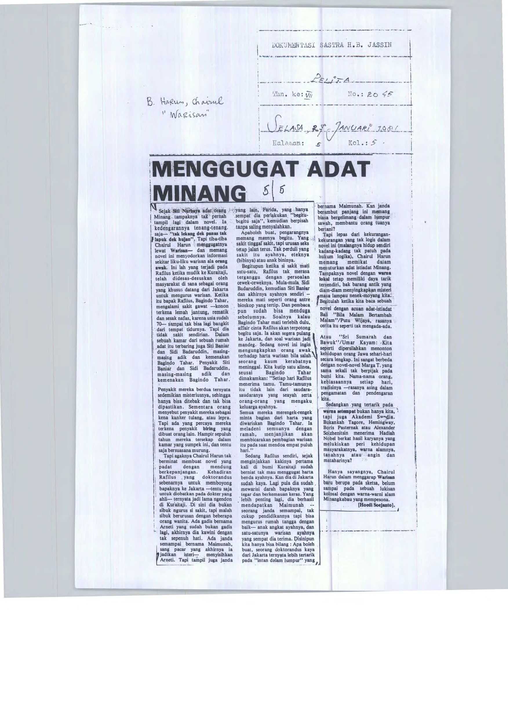 Meddling in Minangnese Culture