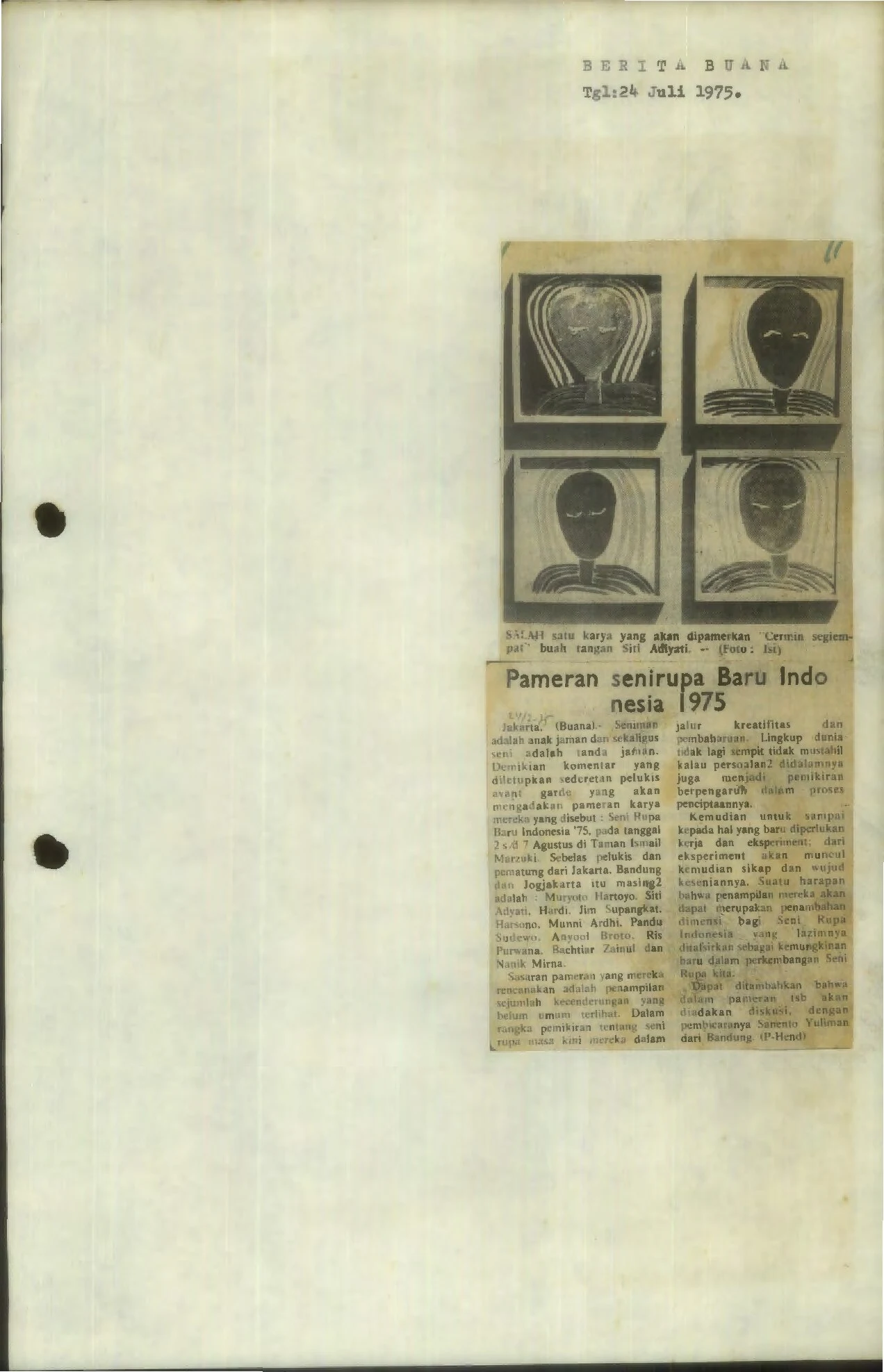 The Indonesian New Art Exhibition 1975