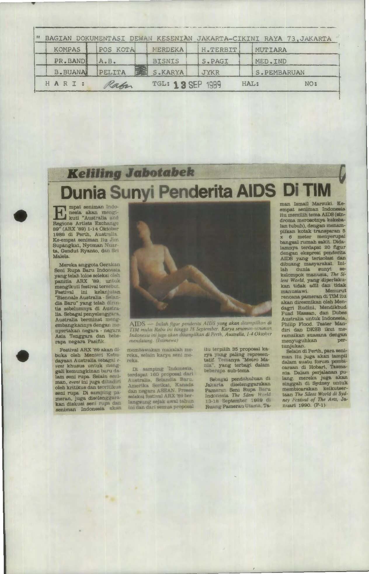 The silent world of people with AIDS in Taman Ismail Marzuki