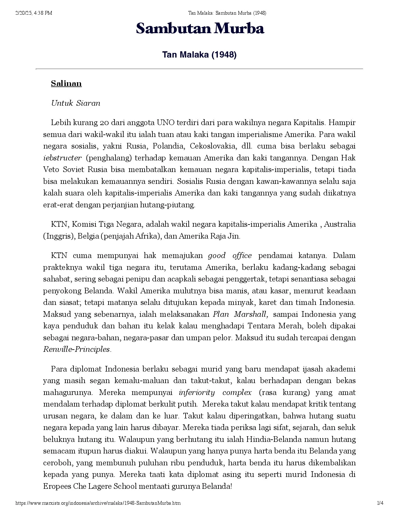Sambutan Murba
