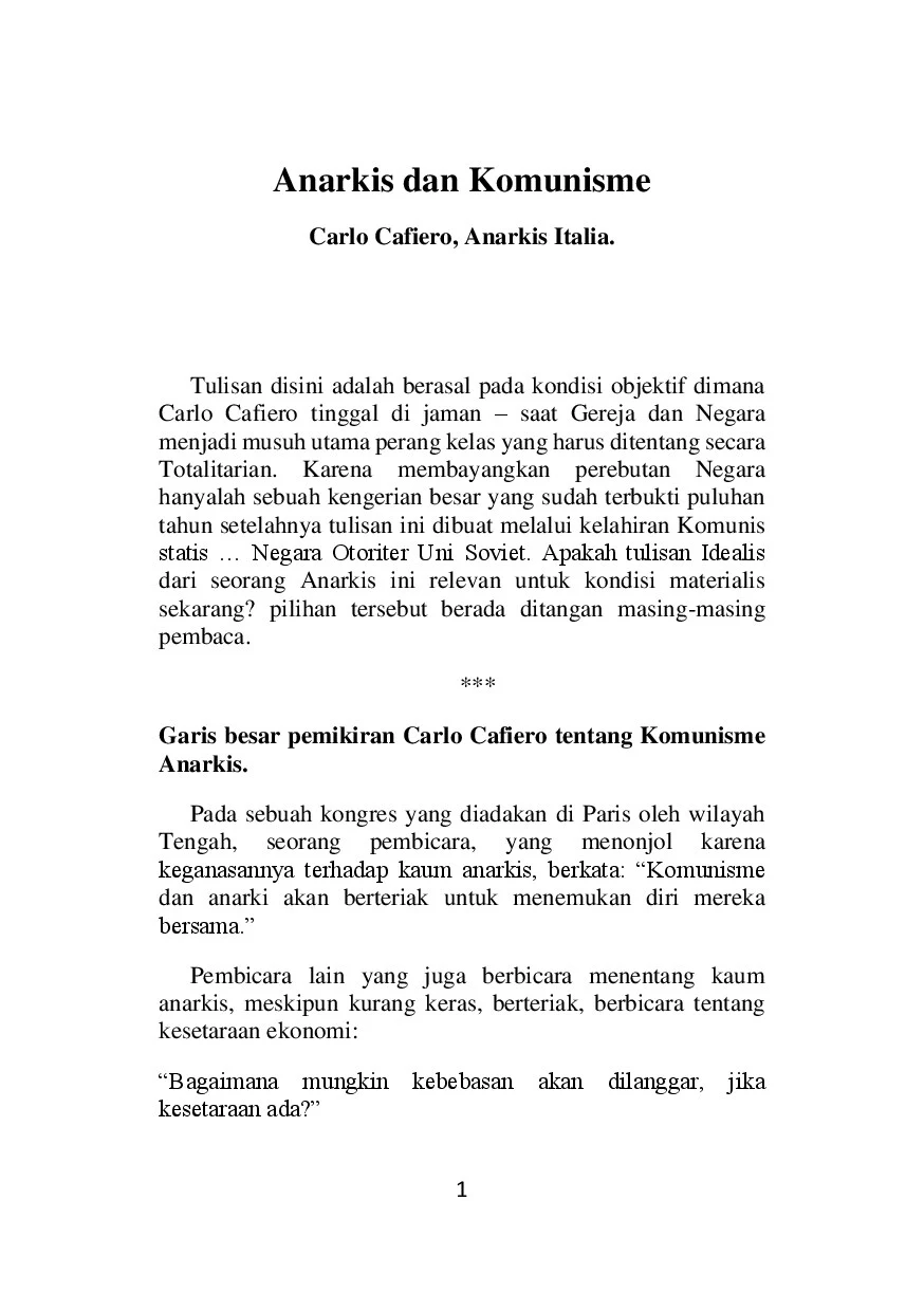Anarkis dan Komunisme
