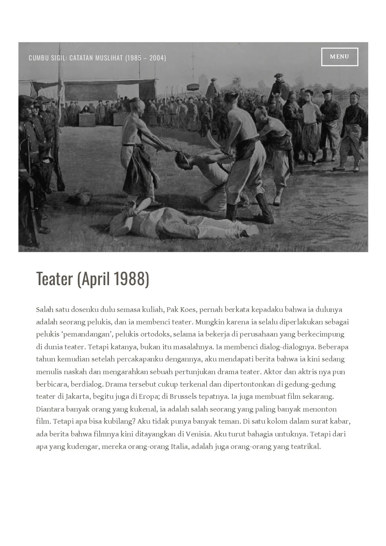 Teater (April 1988)