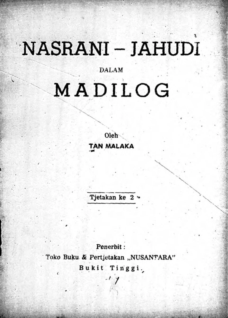 Nasrani - Jahudi dalam Madilog (Tan Malaka)