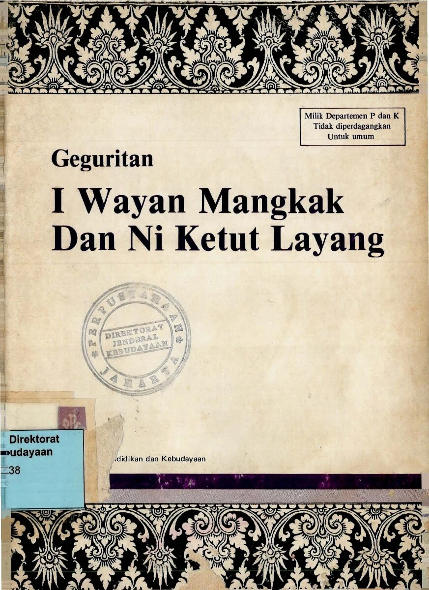 Geguritan I Wayan Mangkak dan Ni Ketut Layang