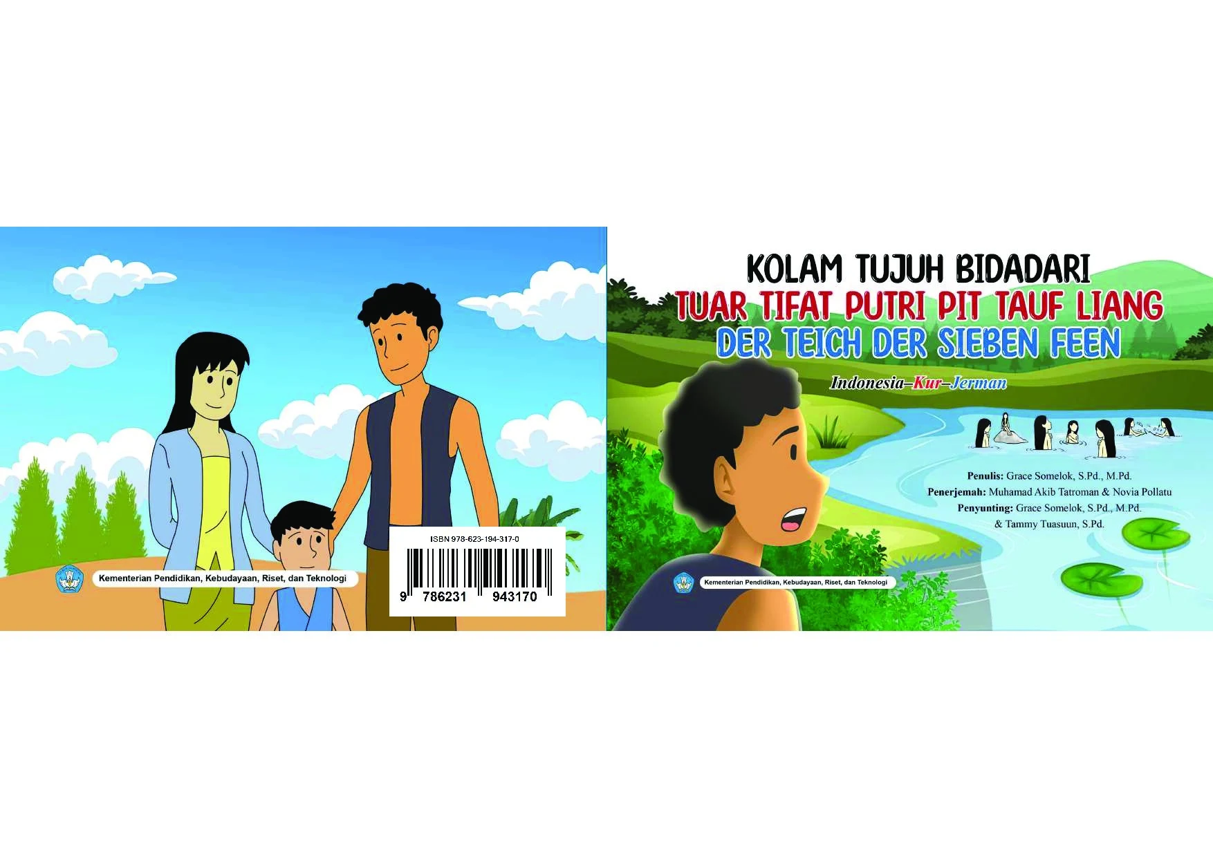 Kolam tujuh Bidadari,
Tuar Tifat Putri Pit Tauf Liang,
Der Teich Der Sieben Feen