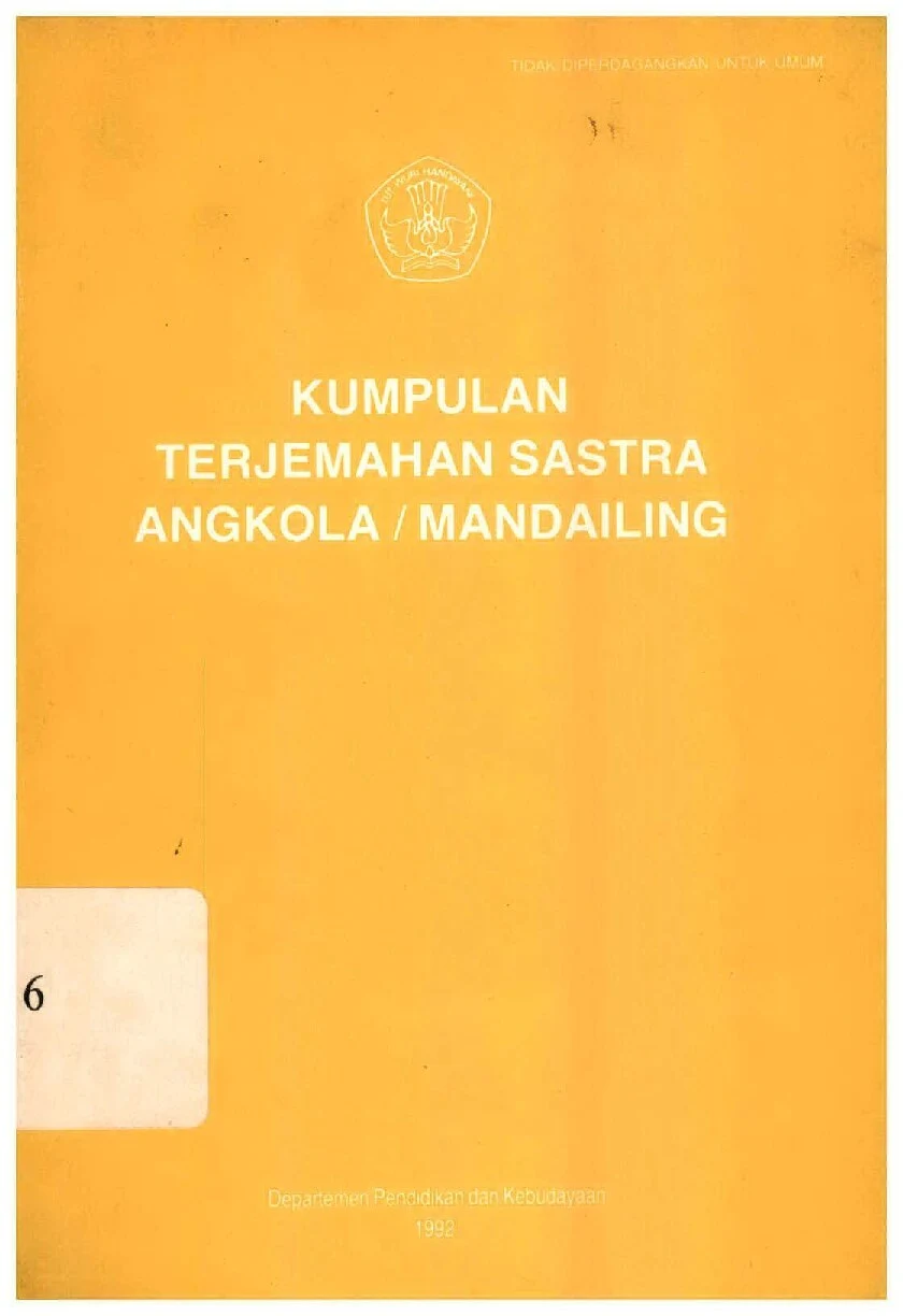 Kumpulan terjemahan Sastra Angkola/Mandailing