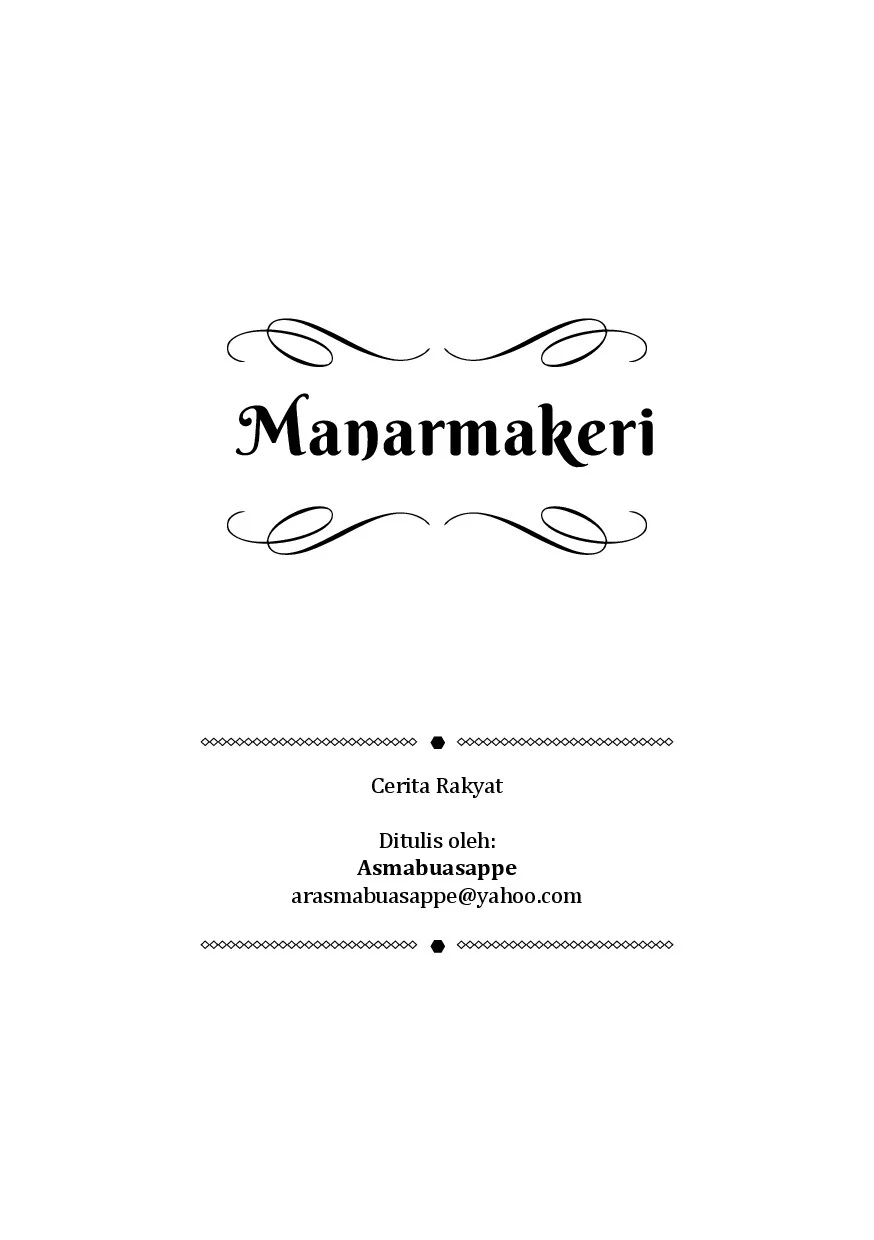 Manarmakeri : Cerita Rakyat