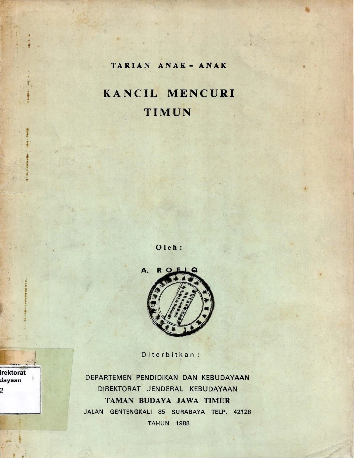 Tarian anak-anak kancil mencuri timun