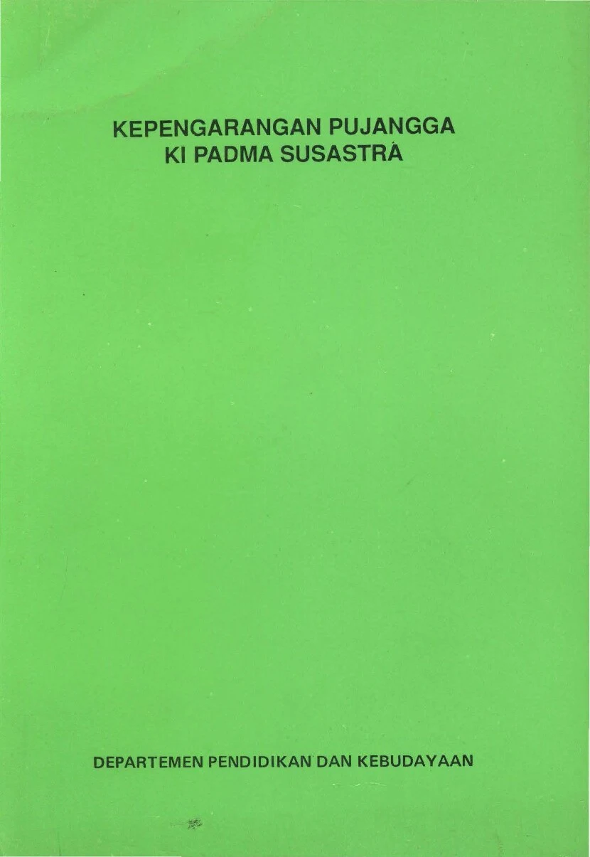 Kepengarangan pujangga Ki Padma Susastra
