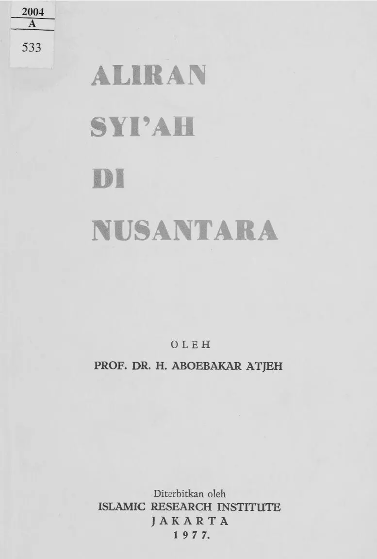 Aliran Syi'ah di Nusantara
