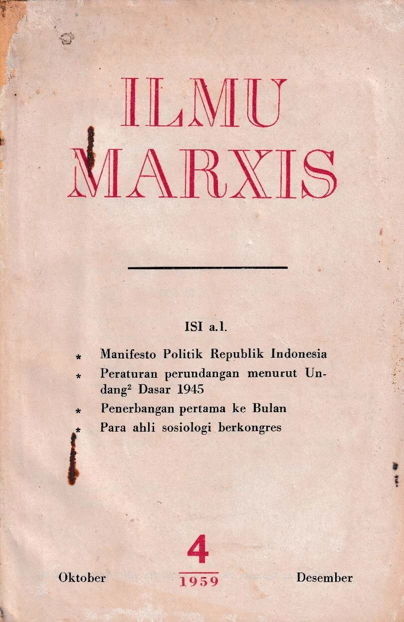 Ilmu Marxis (No. 4 Th. 1959)
