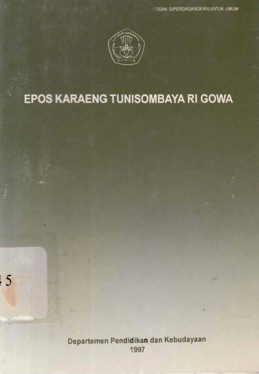 Epos Karaeng Tunisombaya Ri Gowa