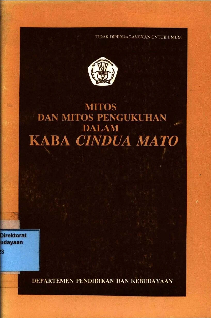 Mitos dan mitos pengukuhan dalam kaba cindua mato