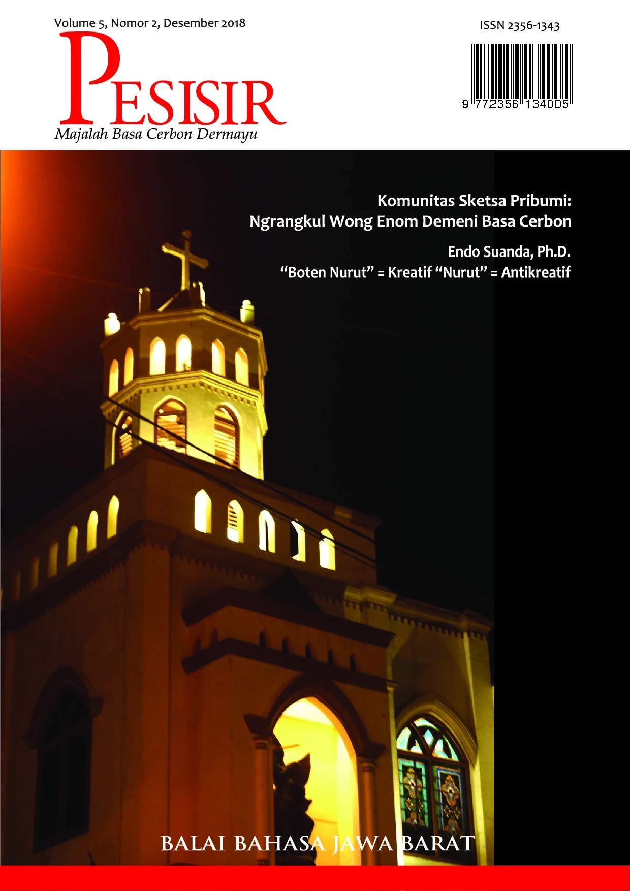 Majalah pesisir: majalah basa Cerbon Dermayu, volume 5, nomor 2, Desember 2018