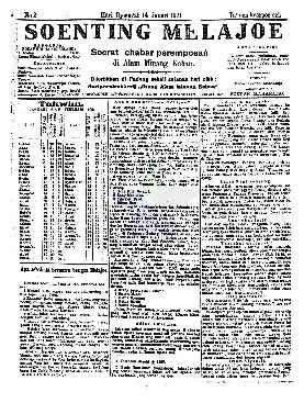 Soenting Melajoe — No. 2 (14/1/1921)