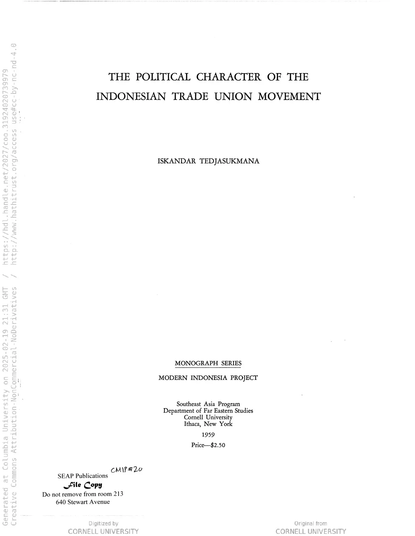 The political character of the Indonesian trade union movement