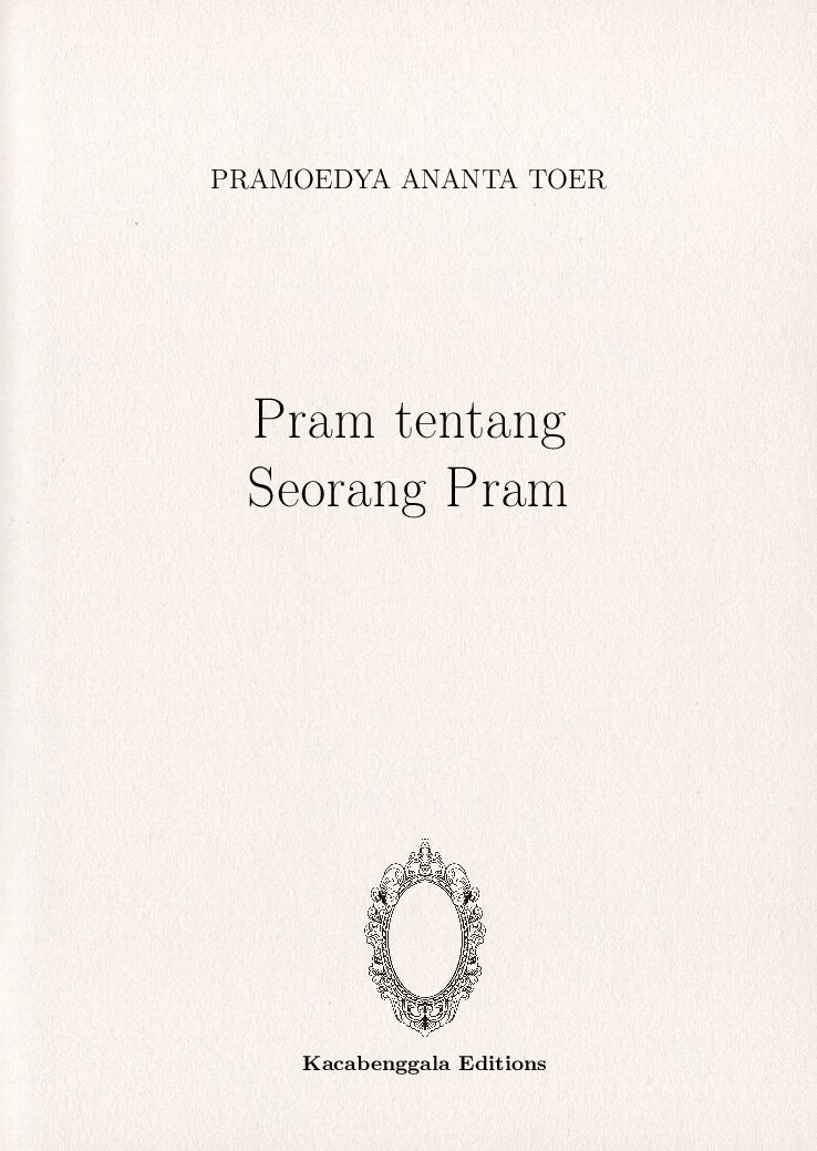 Pram tentang Seorang Pram