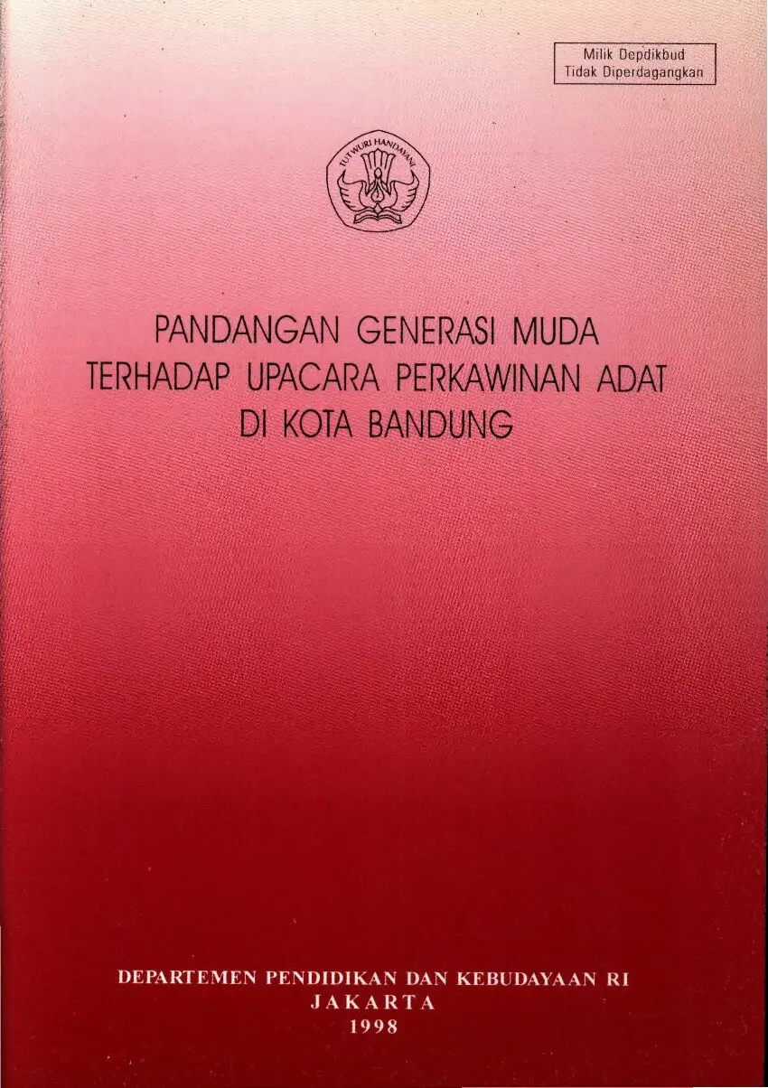 pandangan generasi muda upacara perkawinan bandung